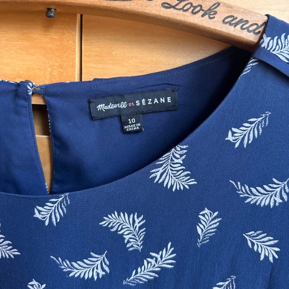 Sezane x Madewell Silk Feathers Dress with Pockets - like new without tags - Picture 4 of 6